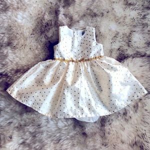 Golden and white dress